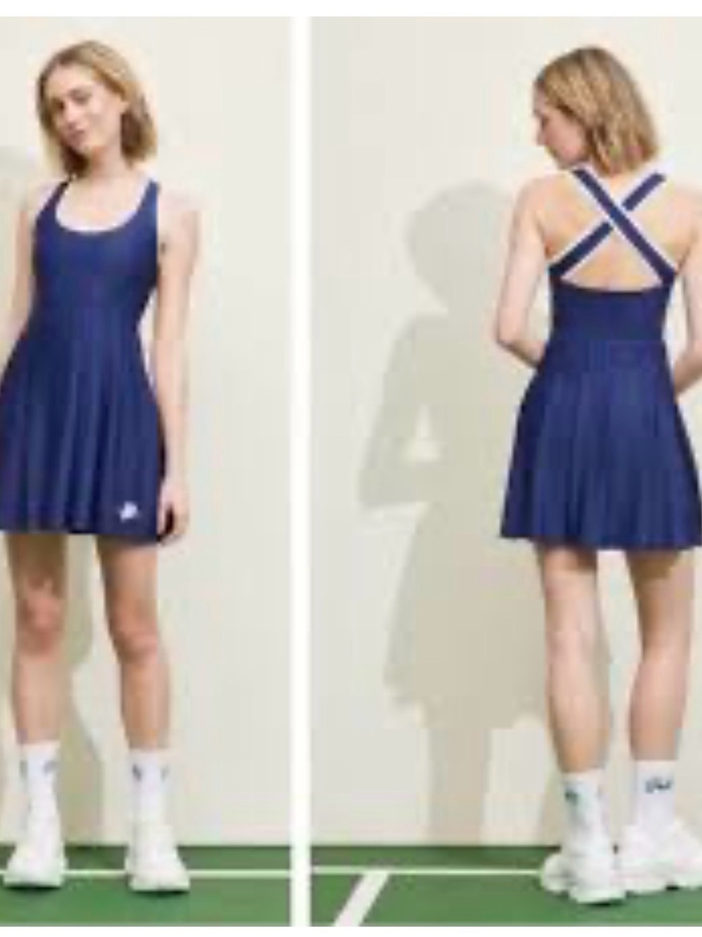 Prince Navy Blue Cross-Back Mini Tennis Dress